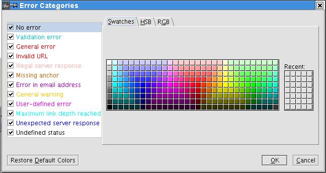 Error Categories
